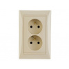 LEGRAND VALENA Zásuvka 2x 2P+T s detsk.ochranou béžová 774393