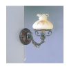 Nástenné svietidlo Angelo 2812 A.2812/1 1xE14 60W 230V bronz pálený,zdobené sklo,slonovinová farba s dekoráciou