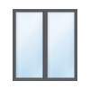 Balkónové dvere plastové dvojkrídlové ARON Basic biele/antracit 1250 x 1950 mm