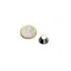 SOLLAU Neodymový magnet kónický D 15/8 mm, H 6 mm, N42, ponikelovaný