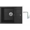 Set Sinks AMANDA 650 Metalblack + batéria Sinks MIX 3 chróm
