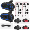 2x INTERKOM INTERCOM MOTOCYKLOVÝ BLUETOOTH 1000, IPX67 Bluetooth 5.2