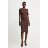 Šaty Herve Leger Alina DCR8524107 hnedá M