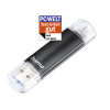 HAMA USB kľúč Laeta Twin, USB 3.0, 64GB, 40MB/s, čierny - 00124000