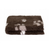 DryBed BLOVI VetBed A+ Pelech M 100x75 cm - Čokoládové s Labkami