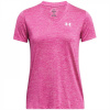 Under Armour Tech™ Twist V-Neck Short Sleeve Womens Rebel Pink 16 (XL)