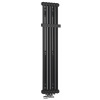 Sapho FEDE vykurovacie teleso 1500x306mm, 6 segmentov, čierna mat IR191