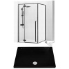 Sprchový kút - ČIERNA SPRCHOVÁ KABÍNA FARGO 80X100 + ZÁSOBNÍK (Sprchový kút - ČIERNA SPRCHOVÁ KABÍNA FARGO 80X100 + ZÁSOBNÍK)