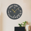 drevo zivota Nástenné hodiny COFFEE TIME Farebný vzor: Antracitová, Veľkosť hodín: 35x35