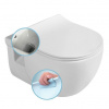 Sapho Brilla CleanWash Závěsné WC s bidetovou sprškou Rimless, bílá 100612