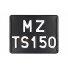 Registračná tabuľa MZ TS 150 čierna