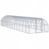 Vonkajšia klietka pre kurčatá, 3x12x2 m, galvanizovaná oceľ
