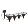LED solárna lampa - odtlačky psích nôh, zapichovateľné - plast - čierna - 360 cm Garden of Eden