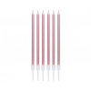 Sviečky metalické ružovo-zlaté 6 ks