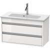 DURAVIT Ketho závesná skrinka pod umývadlo Compact, 2 zásuvky, 800 x 385 x 480 mm, biela vysoký lesk, KT645302222