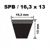 Klinový remeň SPB 16,3 x 3163 Lw, 3185 La, Derby