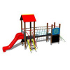 Playground System DETSKÉ IHRISKO - zostava so šmýkačkou a šplhaním 4U227K-10 celoková
