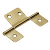 Závěs Hettich pro lamelové dveře 88 mm x 29 mm, mosazná ocel, 2 kusy
