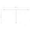 vidaXL Ručne zaťahovacia markíza s LED 600x300 cm krémová - Krémová - 146680-261023
