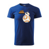 Sablio Tričko s potlačou Star Wars BB-8 s textom - modré 3XL