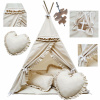 Edisa stan TIPI pre deti, indiánsky stan s volánom + 3 vankúše + podložka 120x120 CE