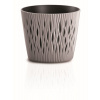 Kvetináč SANDY ROUND s vkladom 22,5 cm - farba: mocca (Prosperplast DSR220-7529U)