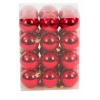 Vianočné ozdoby - Baubles non -raoling 4 cm červená bublina Bauble 24 ks (Vianočné ozdoby - Baubles non -raoling 4 cm červená bublina Bauble 24 ks)