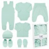 7-dielna dojčenská súpravička do pôrodnice New Baby I AM ružová Zelená 56 (0-3m)