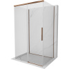 Mexen Rox-3S, 3-stenný sprchový kút 150 x 120 cm, 8mm číre sklo, ružové zlato profil, 8C2-150-120-60-00-3S