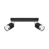 Sollux Lighting Bodové svietidlo Nero, 2x čierne kovové tienidlo, (možnosť polohovania), ch