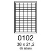 etikety RAYFILM 25,4x10 biele s odnímateľným lepidlom R01025042A (100 list./A4) (R0102.5042A)