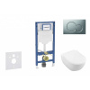 GEBERIT - Duofix Set předstěnové instalace, klozetu Subway 2.0 a sedátka softclose, tlačítko Sigma01, matný chrom SANI11CK2110