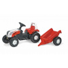 Rollytoys Šliapací traktor Rolly Kid Steyer s vlečkou-červený