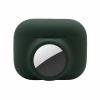AppleKing 2v1 silikónový ochranný obal pre AirPods Pro / AirTag - tmavozelený - možnosť vrátiť tovar ZADARMO do 30tich dní