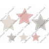 Drevené výrezy - 54 ks - hviezdy