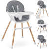 Detská jedálenská stolička Nukido Lilo sivá