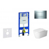 Geberit Duofix Modul na závesné WC s tlačidlom Sigma30, lesklý chróm/chróm mat + Duravit ME by Starck - WC a doska, Rimless, SoftClose 111.300.00.5 NM6