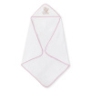 Interbaby Osuška froté MACKO LOVE + kefa 100x100cm Varianta: BIELO/ RUŽOVÁ