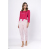 Leveza 1620 Ula long/r M-2XL pyžamo rubín XL