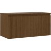 Mexen Rivel kúpeľňová skrinka pod umývadlo 100 cm s doskou, 1 zásuvka, ryhovaná, orech - 91A20-10047-1-BFC86