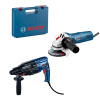 Bosch Profesionálna sada: vŕtacie kladivo GBH 240 + uhlová brúska GWS 750-125 S v kufríku 0615990M8H