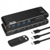 KVM prepínač 2x HDMI 4K, 2x USB 3.0 pre dva počítače a monitory