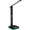 Platinet PDL711RGBB stolní LED lampa stmívatelná, bezdrátové nabíjení, hodiny, černá PLADL711RGBB