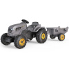 Smoby: Traktor Stronger XXL s prívesom - sivá-čierna