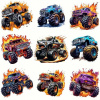 CUKROVÁ TLAČ Opłatek na Tort Cukrová hmota MONSTER TRUCK AUTÁ + TEXT 5
