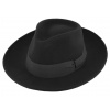 Fiebig - Headwear since 1903 Klobúk vlnený od Fiebig so širšou krempou - čierny s čiernou stuhou Veľkosť: 61 cm (XL)