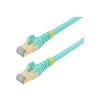 StarTech.com 7.5m CAT6A Ethernet Cable, 10 Gigabit Shielded Snagless RJ45 100W PoE Patch Cord, CAT 6A 10GbE STP Network Cable w/Strain Relief, Aqua, Fluke Tested/UL Certified Wiring/TIA - Category 6A