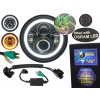 LED lampa s čipmi OSRAM 7 palcový reflektor DRL čierna