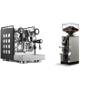 Rocket Espresso Appartamento, black/white + Eureka Mignon Libra, CR chrome
