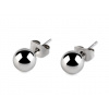 Náušnice guličky z nerezovej ocele - strieborná